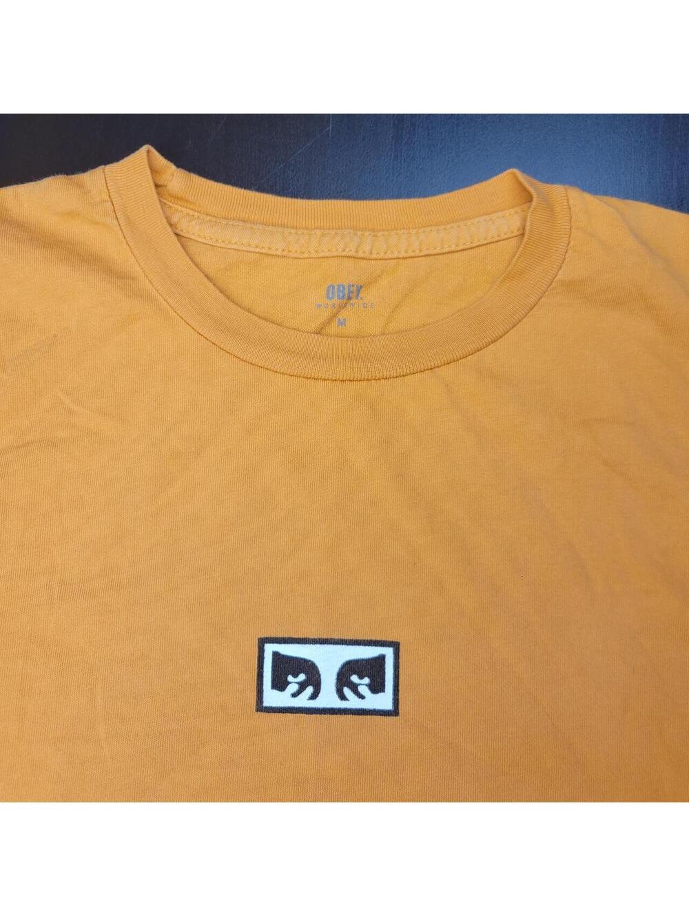 Obey Men's Orange Tshirt